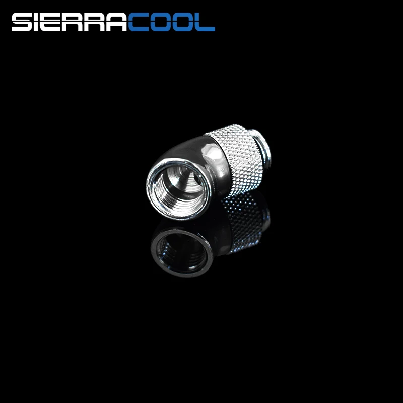 

Silver G1/4'' thread 45 degree Rotary Fitting Adapter Rotating 45 degrees water cooling Adaptors