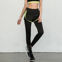 Женские двухсекционные спортивные одноцветные леггинсы обтягивающие штаны для бега эластичные быстросохнущие штаны Для Фитнеса Йоги