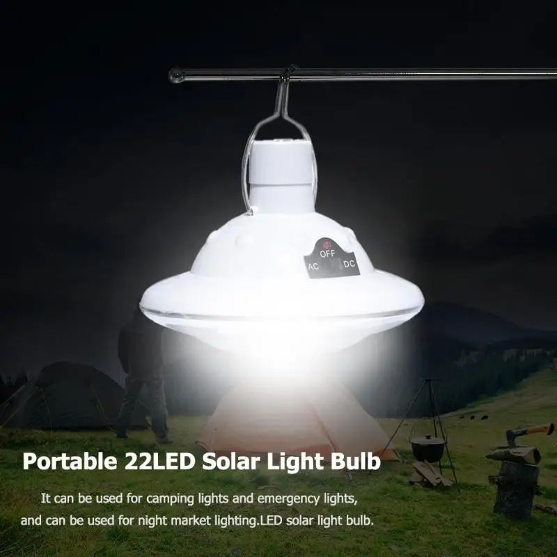 Outdoor Hiking Camping Yard Solar Light 22LED Remote Control Hanging Tent Lamp Energy Saving And Environmental Protection