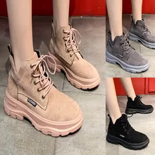 Новинка года; женская прогулочная обувь; Модные женские ботинки; классические ботинки martin; ботильоны; замшевая уличная спортивная обувь для девочек; обувь