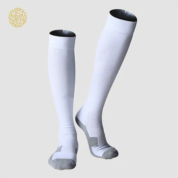 

Hot Sale Color Stripe Professional Sports Soccer Socks High Knee Long Stocking Breathable Football Sock for Adult Kids DWH5