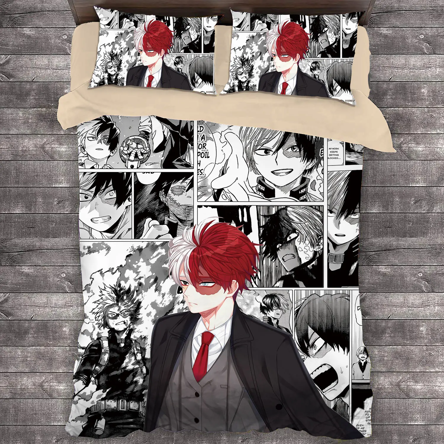 Popular Anime My Hero Academia 3D Bedding Set Duvet Covers Pillowcases Comforter Bedclothes Bed Linen bedding sets  03 