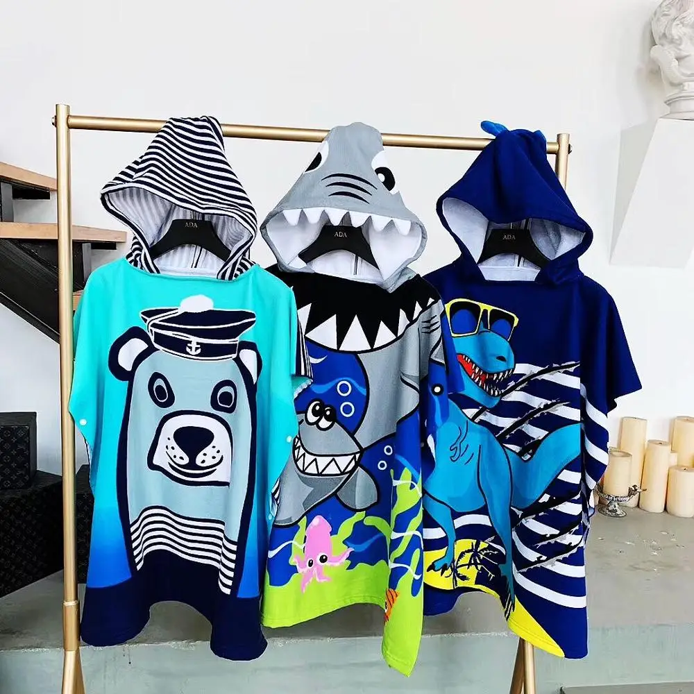 Asciugamano Poncho per Bambini Palestra Sport Con Cappuccio Unicorn Sirena Accappatoio  Bambini Surf Piscina Cambia Veste Del Bambino Della Ragazza del Ragazzo di  Nuoto Asciugamani