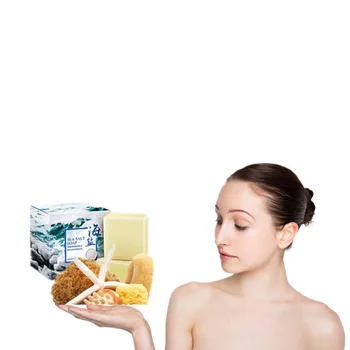 

Handmade soap for killing mites and relieving itching. Removal of makeup, exfoliated eczema, facial cleanser, sea salt bath soap