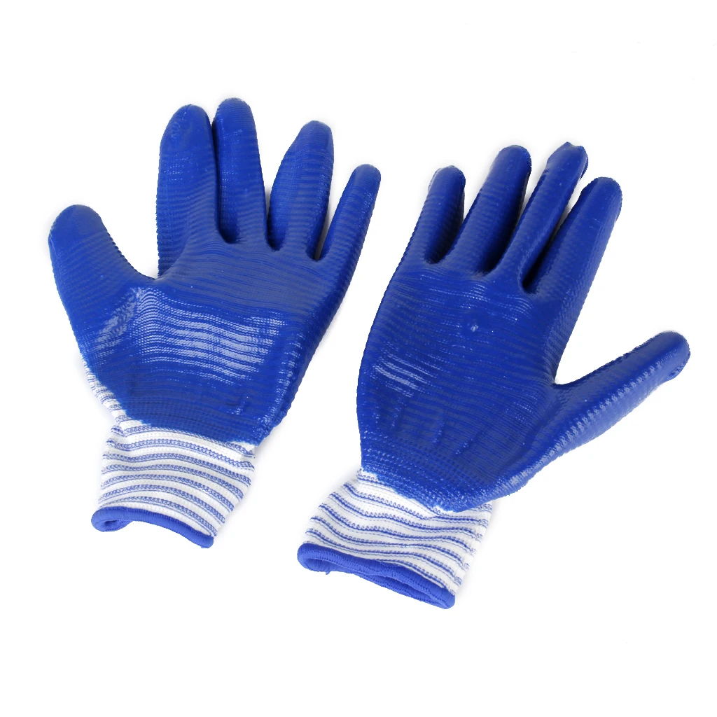 Hamster Grooming Bite-proof Protective Gloves Blue Zebra-stripe for Protecting