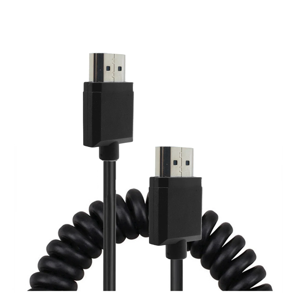 

OD 3,0 мм супер мягкий тонкий Micro HD-совместимый и мини HD-совместимый эластичный пружинный кабель 2k 4k hd @ 60 Гц светильник портативный