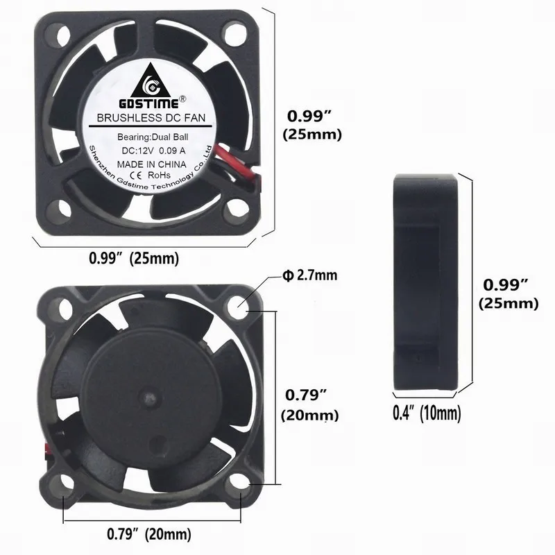 25mm 12v fan 4