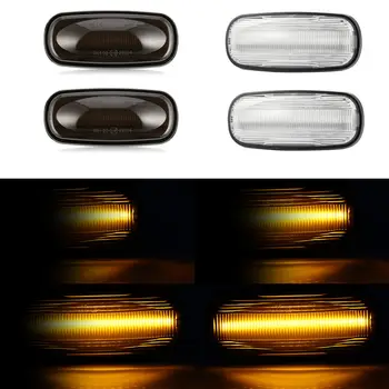 

2x Led Dynamic Side Marker Light Flowing Turn Signal Light Sequential Blinker For Land Rover Discovery 2 Defernder Freelander1