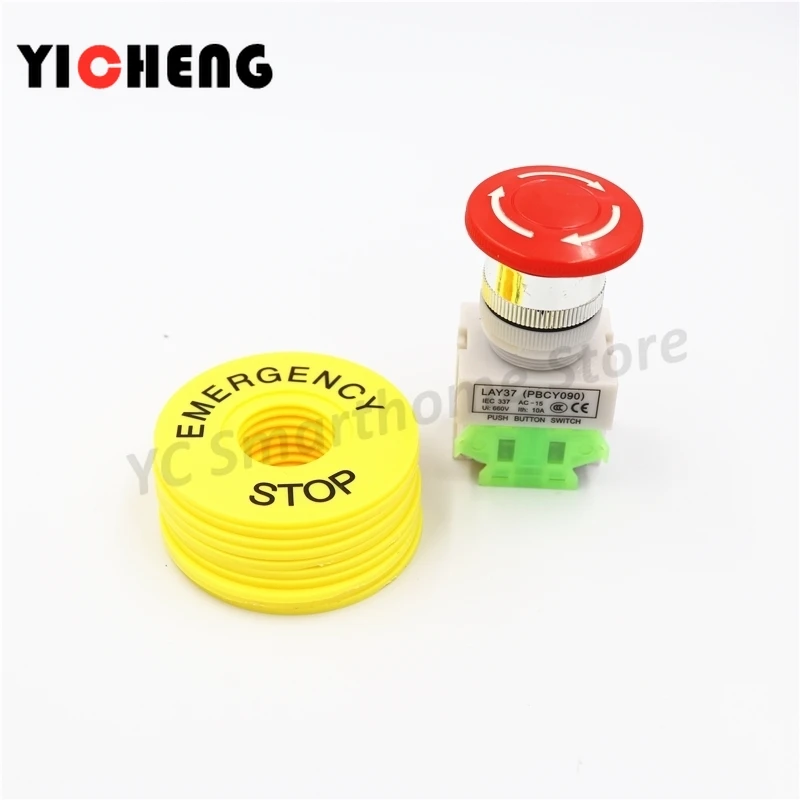 alimentacao interruptor de parada emergencia 10a 22mm botao sinal parada 02