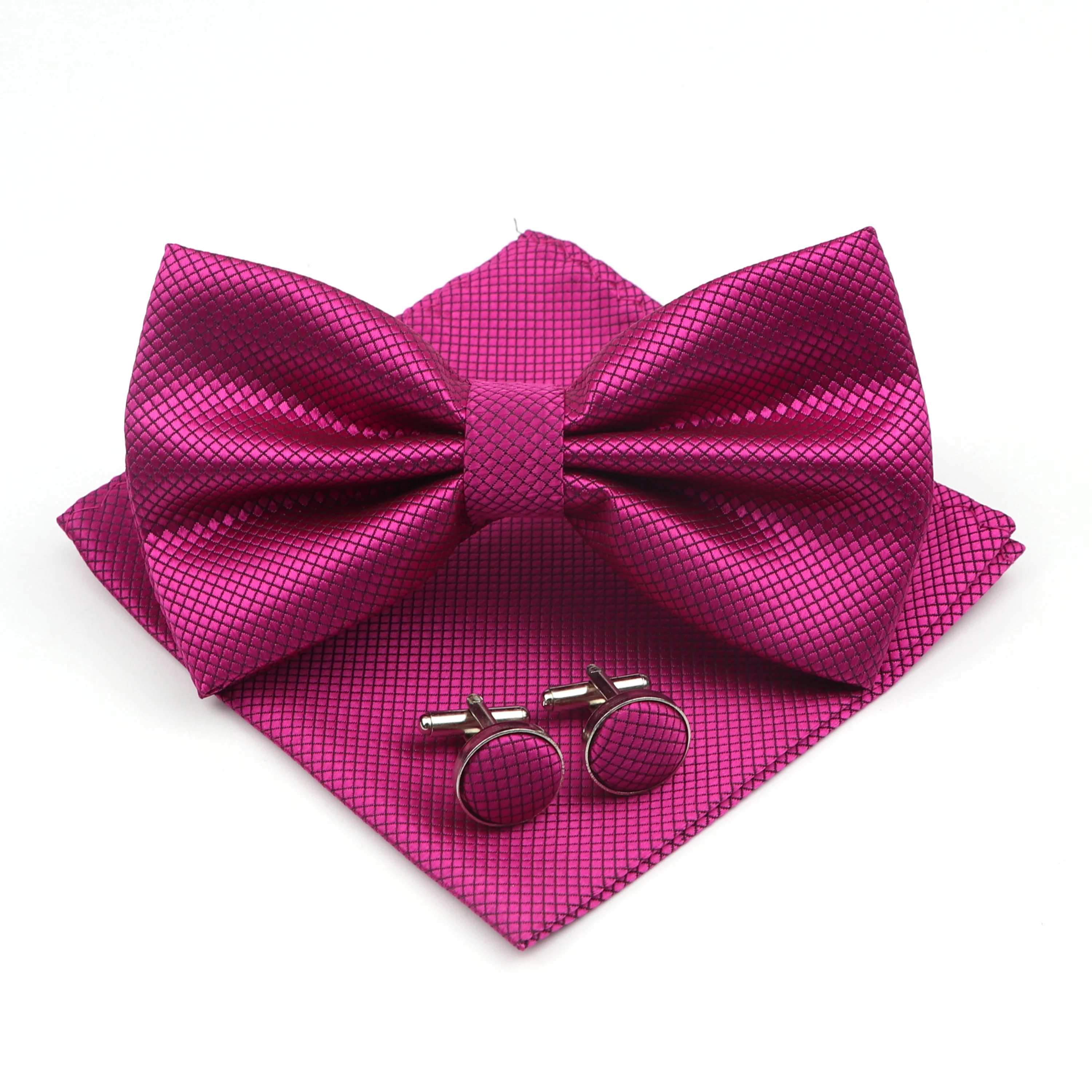 New in box men's self tied bowtie set solid 100% polyester formal lavender New in box men's self tied bowtie set solid 100% polyester formal lavender