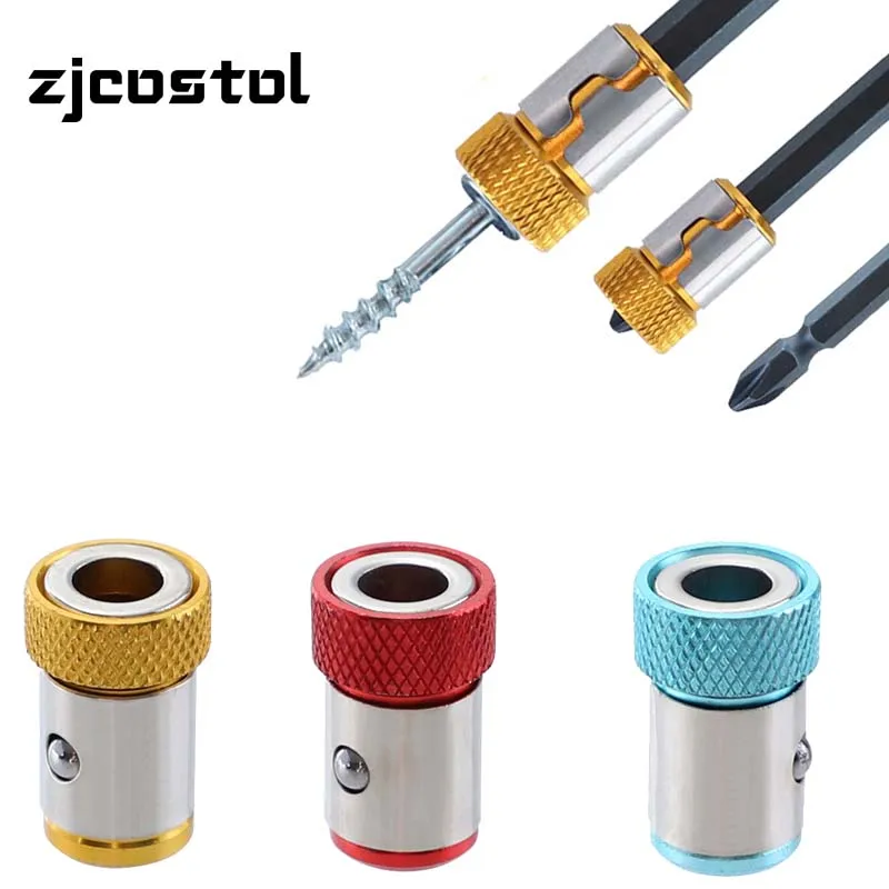 

1/4'' Magnetic Ring S2 Alloy Steel Screwdriver Bit Removable Magnet Driver 6.35mm Hex Electric Strong Magnetizer