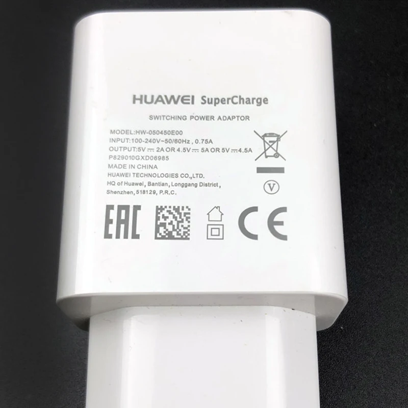 ЕС 22,5 Вт huawei P20 Pro Supercharge зарядное устройство Быстрая зарядка Usb настенный адаптер для type c кабель для mate 20 30 20x p30 pro