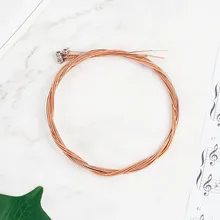 6 шт./компл. акустическая флок гитарная струна 009-045 дюйма Сталь Core фосфористой бронзы Цвет сплав с фирменными Антикоррозионные пальто