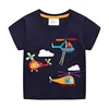 Jumping Meters New Arrival Boys T Shirts For Summer Cotton Cartoon Aircraft Embroidery Toddler Kids Tees Baby Tops Clothes 1