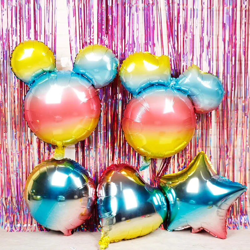 1 шт. 24 дюйма Мини Микки голова Алюминиевая Фольга Воздушный шар с Минни-Маус мультфильм шар ребенок день рождения украшения детские игрушки
