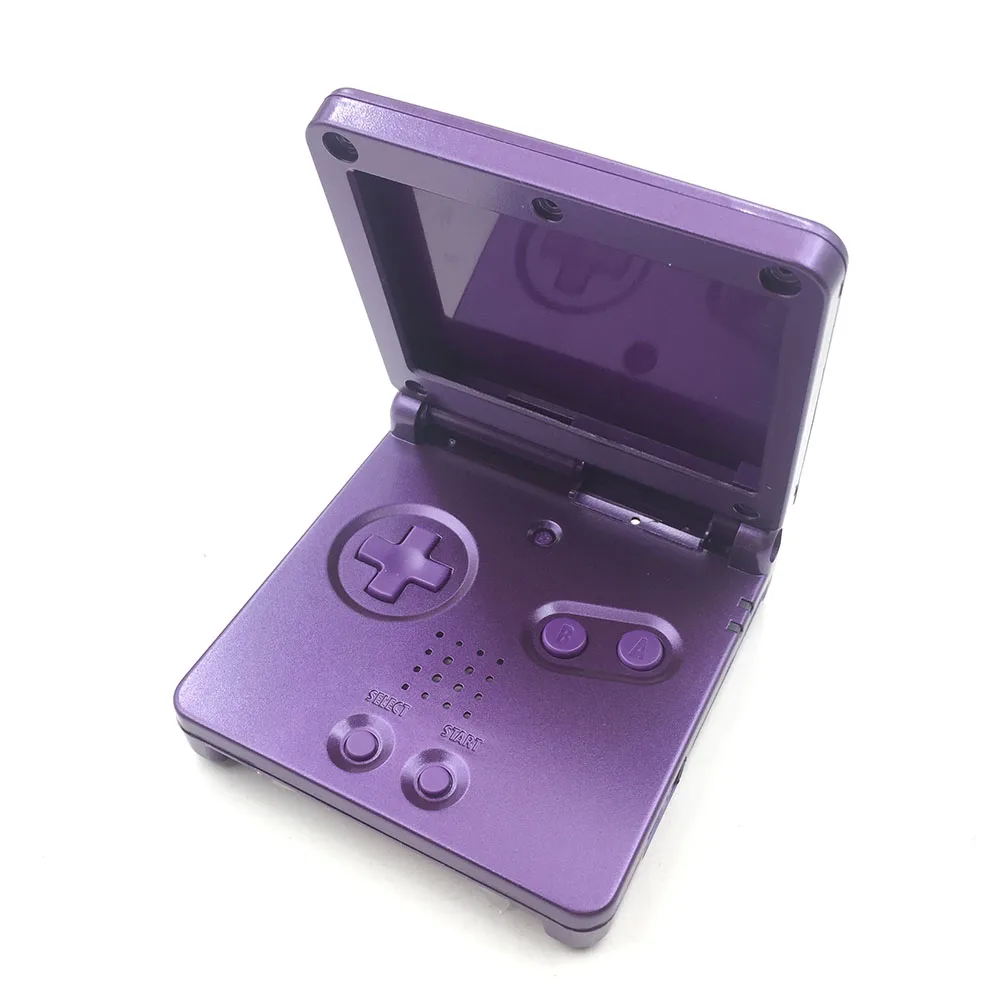12 комплектов крутой DIY Корпус чехол+ красочные кнопки для игра Nintendo GBA Boy SP Advance консоль - Цвет: Purple  Purple