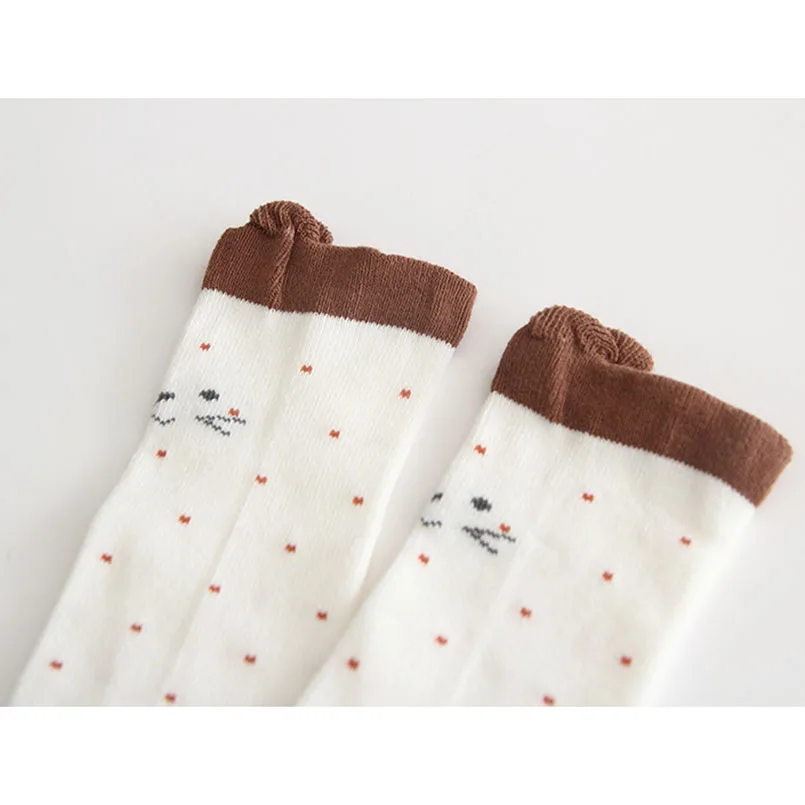 Дизайн с котом из мультфильма, носки для малышей осенние мягкие дышащие гольфы для маленьких мальчиков и девочек гетры для малышей, пинетки, носки