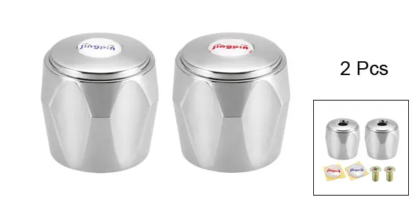 2Pcs 36mm Uxcell кран ручка 36 мм Диаметр Универсальный Замена Ручка Комплект Серебряный тон 2 шт - Цвет: 2Pcs 36mm