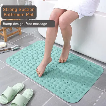 

Large Rectangle PVC Non-slip Bath Mat Safety Shower Bath Mat Massage Pad Bathroom Mat Suction Cup Carpet Non-slip Bath Mats
