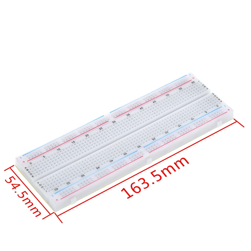 S ROBOT MB102 Power Supply Module 3.3V 5V+Breadboard Board 830 Point+65PCS Jumper Cable EC4