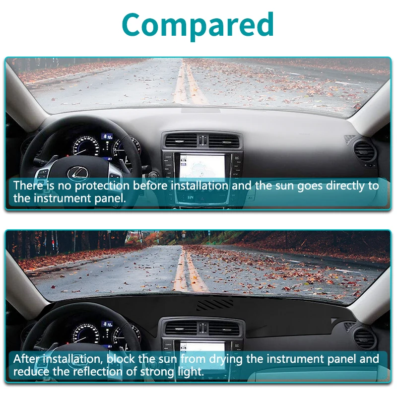 Car Interior Leather Dashmat Dash Mat 1PCS For Lexus IS250 IS350 2006-2011 Dashboard Cover Pad Car Lexus Accessories dashboard pad cover