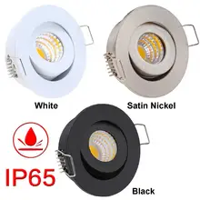 10pcs Dimmable Waterproof LED Recessed COB Downlight 3W AC90-260V DC12V LED Downlight Outdoor Led Ceiling Lamp For Bathroom Bulb