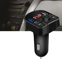 Modulador auxiliar transmisor FM con Bluetooth para coche, cargador de MP3, USB, Audio Dual, manos libres, Ca Q5H8, 1 Uds.