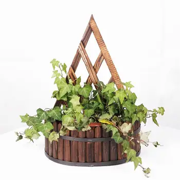 

1pc Flower Pot Hanging Wooden Wall Mounted Large Diameter Decorative Flower Pot Plant Pot for Home Flower Shop