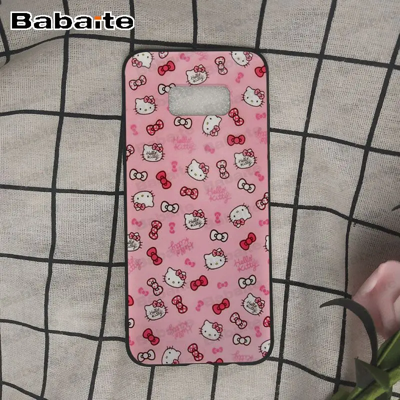 Hello kitty ТПУ Мягкий силиконовый чехол для телефона чехол для samsung Galaxy s10 s10plus s6 s9 s8 plus s7 s6edge чехол s