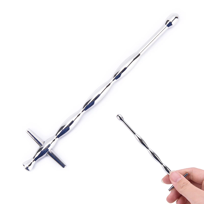 150mm Cross Head Stainless Steel Chastity Urethral Dilators Urethral sound Sounding Penis Plug Stretching Fetish Sex Toys