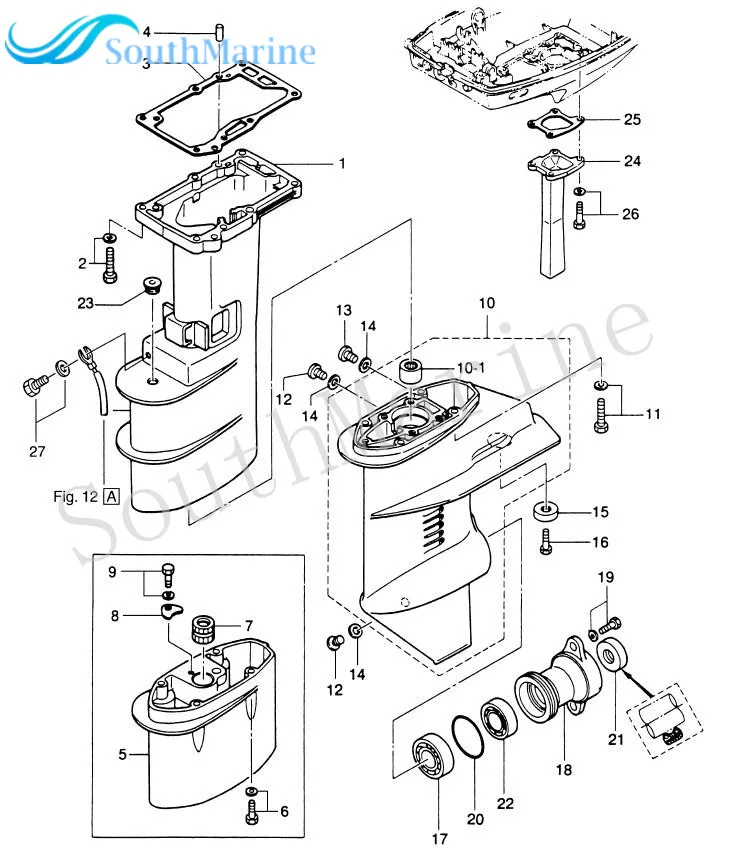 8037281 8M0060175 27-8037281 27-8M0060175 выхлопной трубы прокладка для Mercury Marine 2-х тактный двигатель 6HP 8HP 9.8HP подвесной Энги