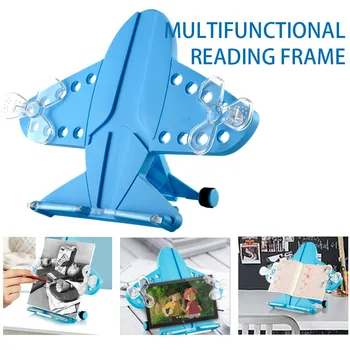 

Adjustable Book Holder And Portable Sturdy Lightweight Modeling Airplane Bookstand-textbooks Books Bookcases