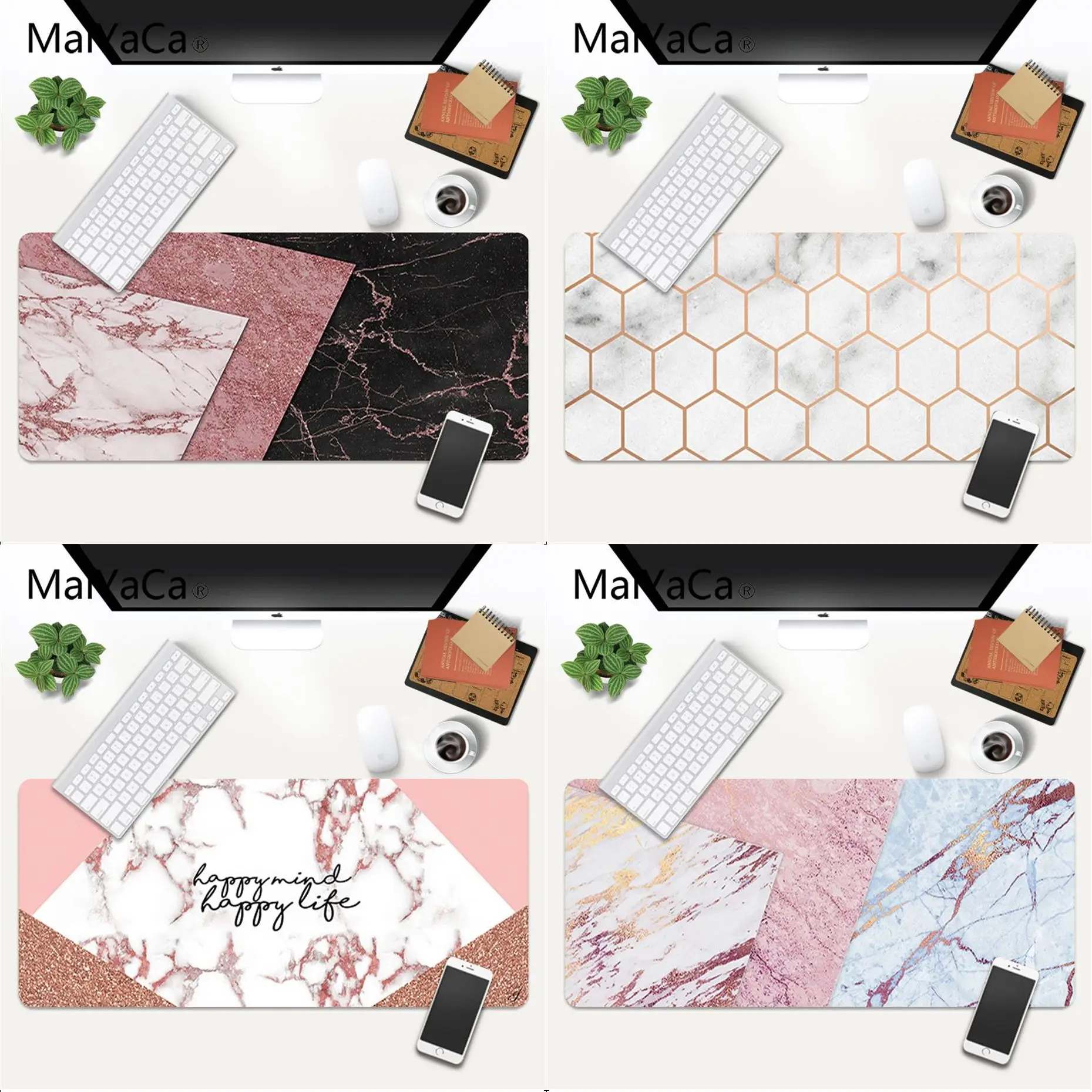 

MaiYaCa Boy Gift Pad Rose Gold Marble Laptop Gaming Mice Mousepad Gaming Mouse Pad Large Deak Mat 700x300mm for overwatch/cs go