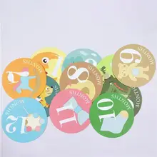 12 шт. стикеры по месяцам безопасности и охраны окружающей среды Многоразовые Детские фотографии веха новорожденных реквизит аксессуары