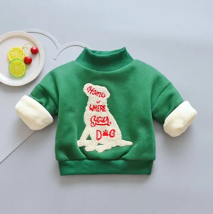 BibiCola/свитера для малышей; теплая одежда с героями мультфильмов; повседневные плотные топы с длинными рукавами для маленьких девочек; зимняя одежда для маленьких мальчиков; костюм