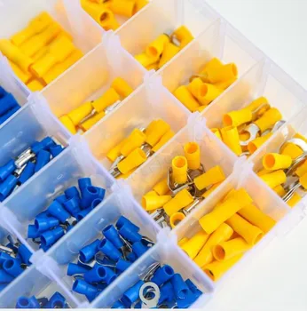 

720PCS Assorted Insulated Electrical Wire Crimp Cable Connector Spade Butt Ring Fork Set Ring Lugs Rolled Terminals Kit