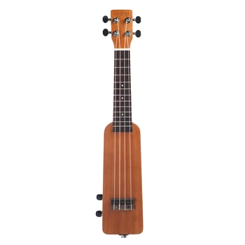 

Creative Bottle Shape 21 Inch Solid Wood Okoume Electric Ukulele Ukelele Uke Kit with Bag 3.5mm Audio Cable 4pcs Extra Strings