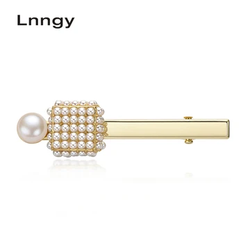 

Lnngy 14K Gold Filled Hair Clips 9.5-10mm Natural Freshwater Pearl Elegant Pearls Hair Clips for Women Hairpin Jewelry Gifts
