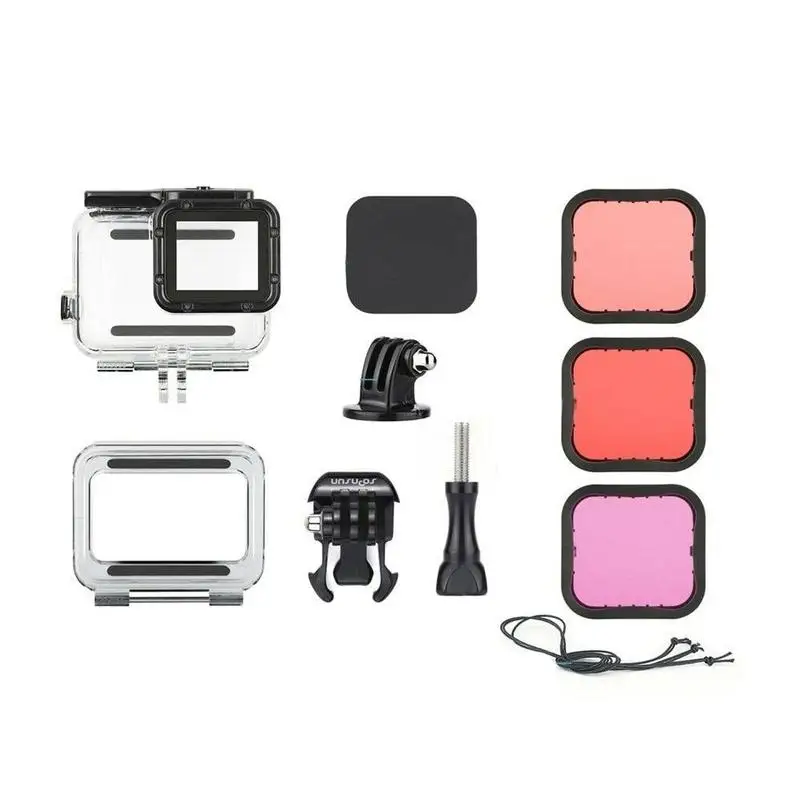 Водонепроницаемый чехол для подводной защиты для камеры Gopro 6 5 7 красный набор аксессуаров Hero V7C6