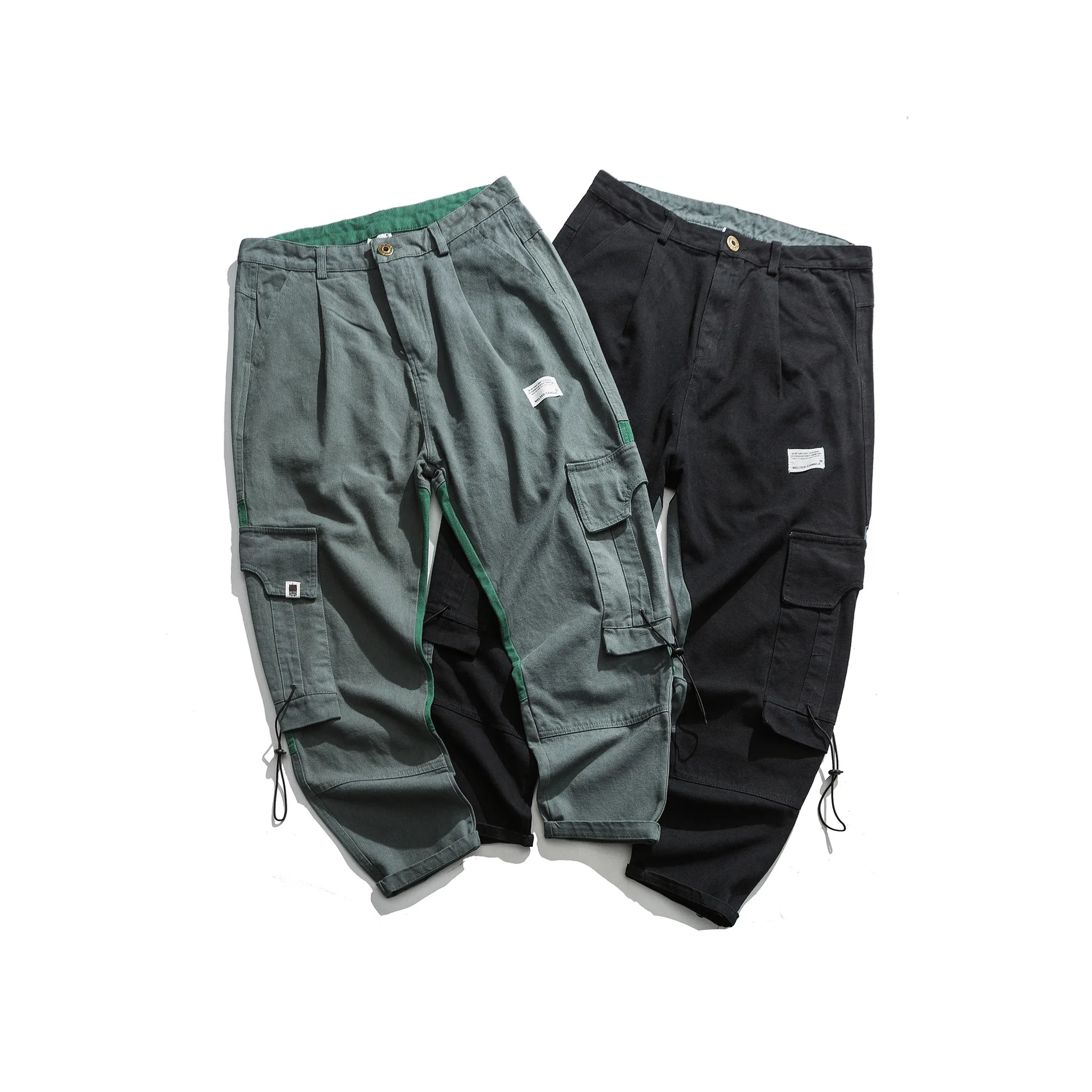 

City Where the Product Winter New Style Contrast Color Joint Workwear Straight-leg Pants Multi-pockets Casual Pants BOY'S Pants