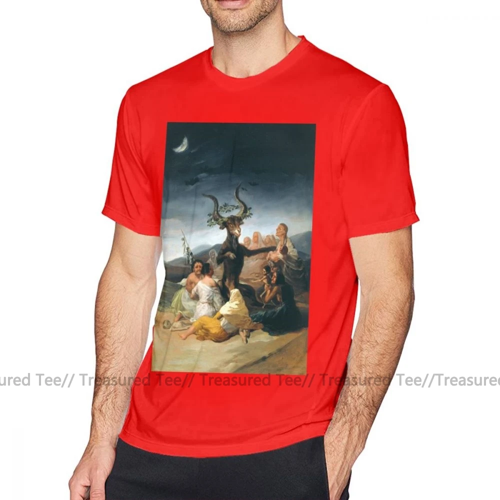 Футболка Goya, футболка Coven-Goya, 4xl, летняя футболка с принтом, 100 хлопок, забавная Мужская футболка с коротким рукавом - Цвет: Red