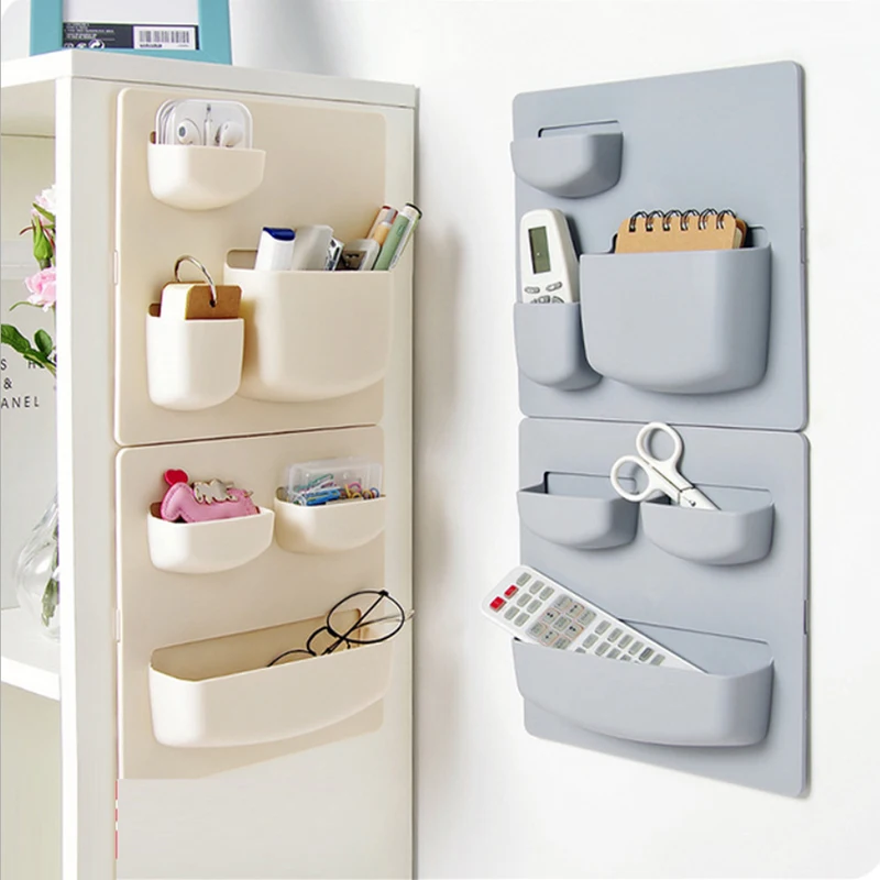 Multifunction Paste Type Punch-free Wall Hanging Rack storage Box Household Kitchen Finishing Bathroom Storage | Обустройство дома