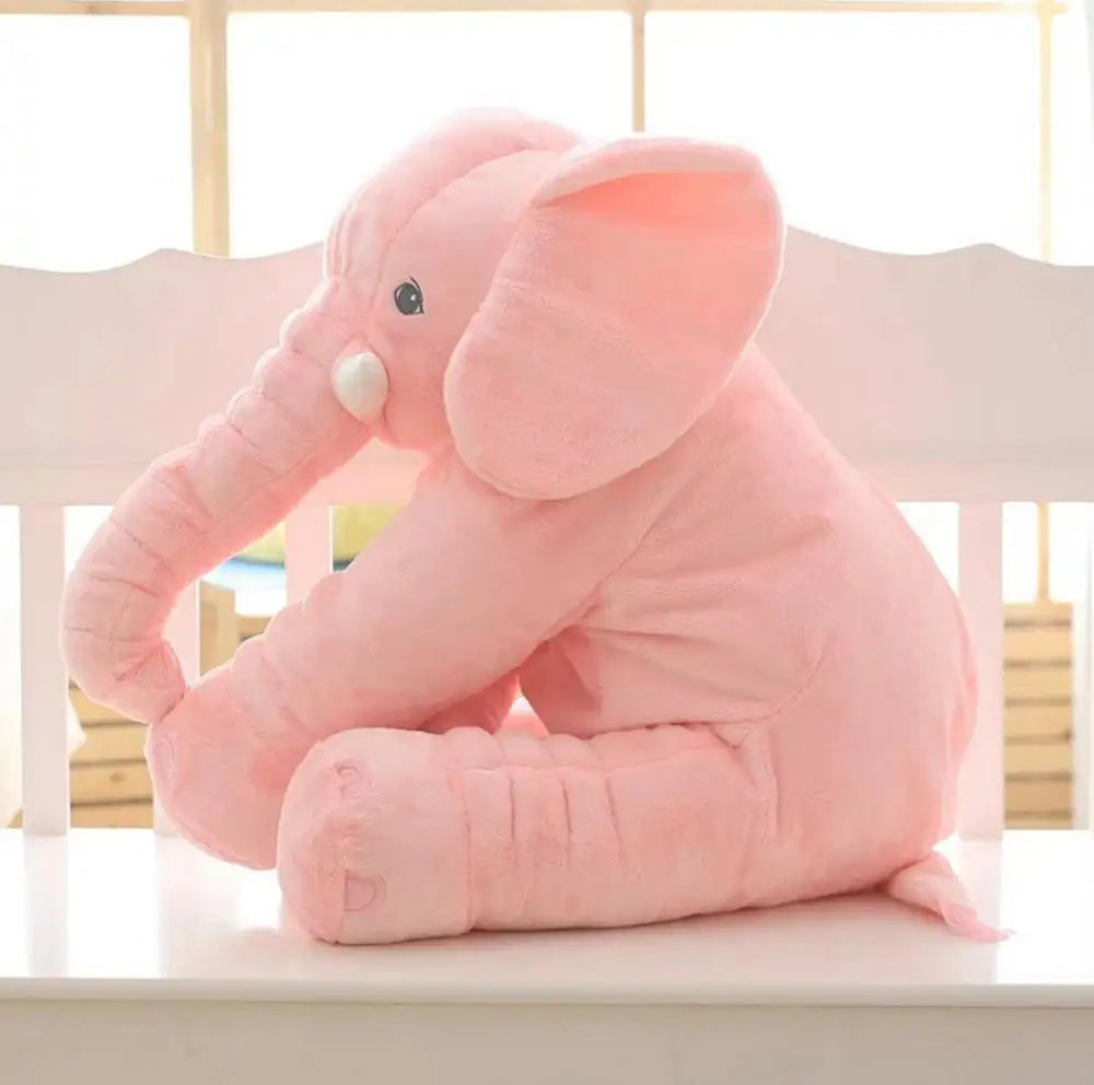 40 см 60 см Животные Elefante Pelucia плюшевые игрушки слон подушка мягкая для сна Мягкие Детские Playmate подарки для Winte - Цвет: 60cm pink
