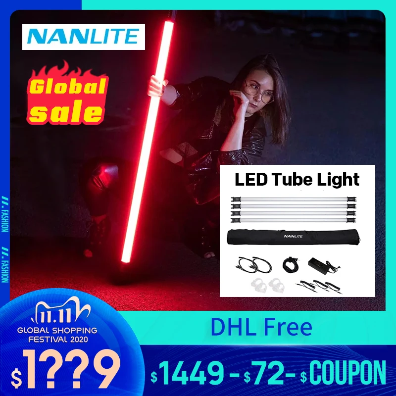 NANLITE NanGuang светодиодный ламповый светильник RGB Цвет Pavotube 15C/30C 77 см 117 2700K 6500K
