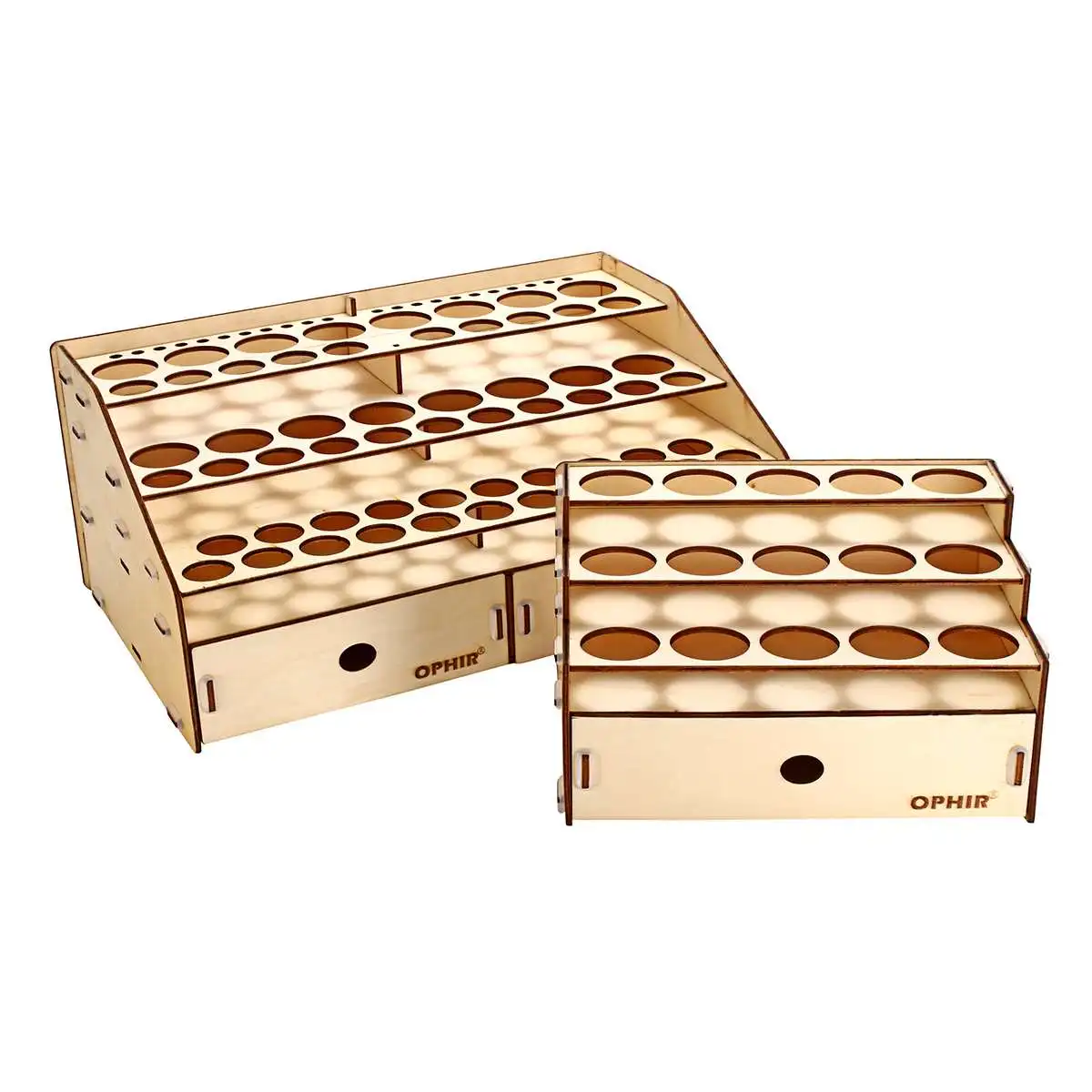 

Hot New 3 Layers Wooden Pigment Bottle Drawer Storage Organizer 15/80 Holes Color Paint Ink Brush Stand Rack Modular Holder