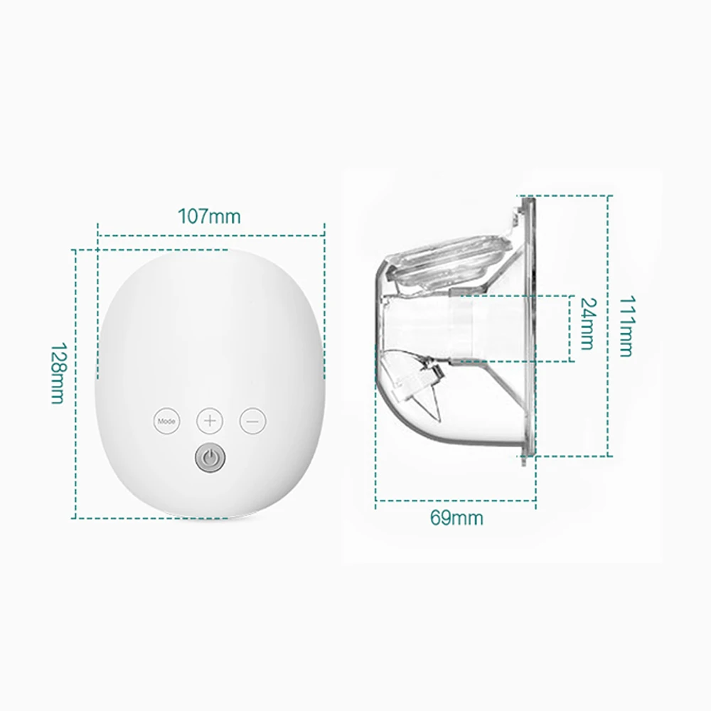 Double Electric Breast Pump Baby Accessories Wearable Silent Hands Free 3 Modes 16 Levels