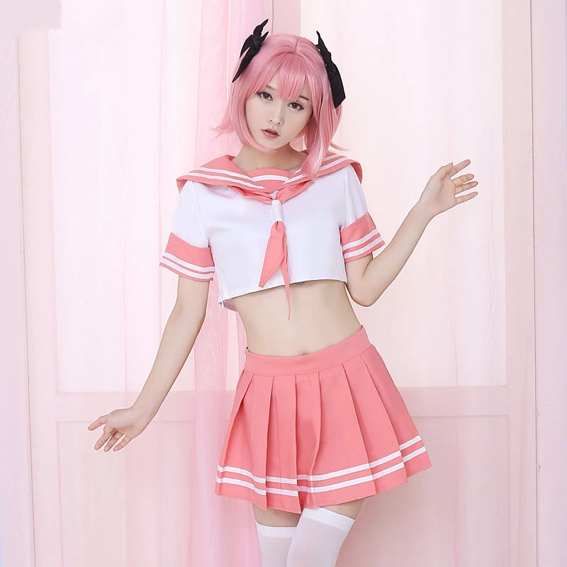 Fate/Grand Order Fate Apocrypha Rider Astolfo Косплей JK школьная форма морская костюм женский модный наряд Аниме костюм на Хэллоуин