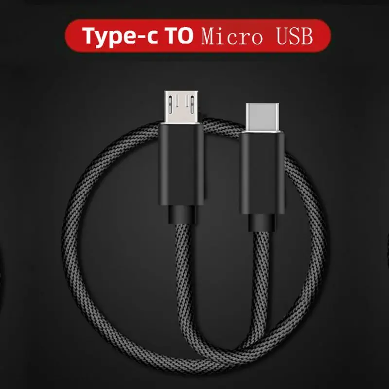 Кабель-адаптер для зарядки и передачи данных с разъемом type C USB-C и Micro USB