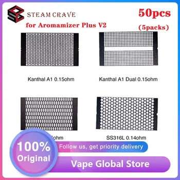 

50pcs Original Steam Crave Aromamizer Plus V2 Mesh Strip KA1 0.15ohm/ Dual 0.15ohm / Ni60 0.15ohm/ SS316L 0.14ohm E Cigarette