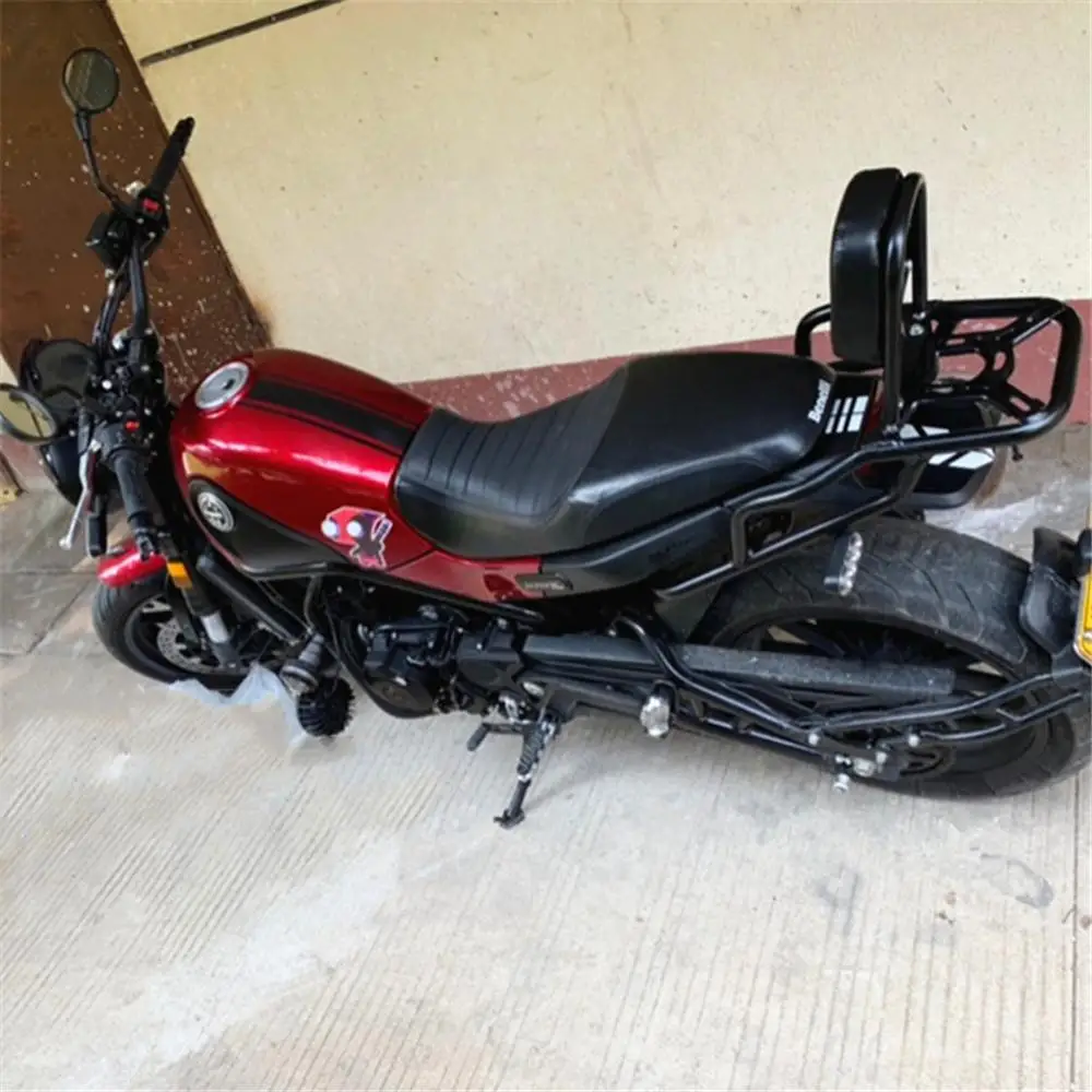 For Benelli Leoncino 500 BJ500 BJ 500 Rear Side Saddle Bag Box Motorcycle Luggage Rack Carrier with Backrest